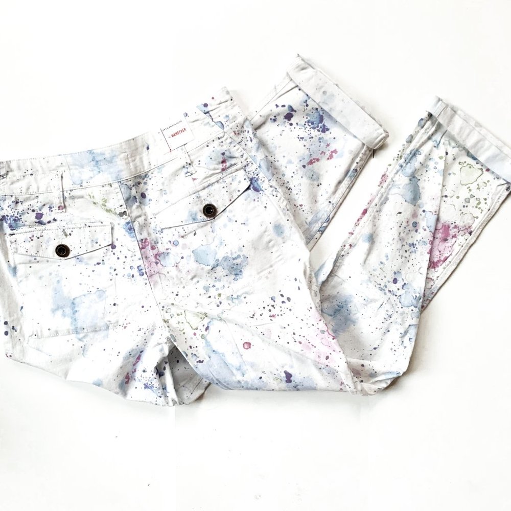 NWT anthropologie wanderer watercolor cargo pants - Picture 6 of 9